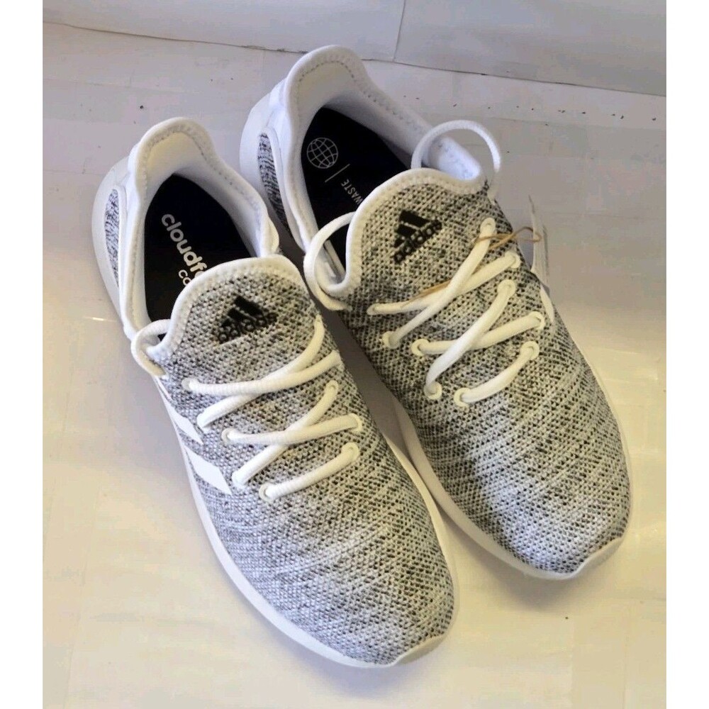 Adidas Cloudfoam Pure SPW Women's Size 8 Running Shoes White Gray - Picture 5 of 7